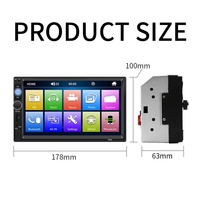 Appel BT mains libres radio audio écran de 7 pouces image inversée cadeau caméra de recul 12V voiture mp5 lecteur manuel