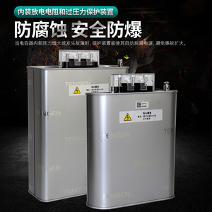 Condensateur de puissance basse tension auto-réparateur triphasé Tengen Bsmj 0.45 450V pour compensation de puissance réactive - Product Image 1