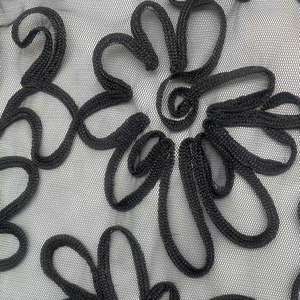 Fábrica 100% poliéster 3D cinta bordada Floral tul Malla tela encaje agradable a la piel nuevo diseño para vestido y decoración - Product Image 3
