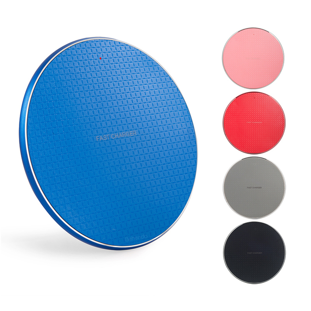 K8 Wireless Charger Pad 10W Super Ultra Fast Charging Dock Smart 2A/1A PD Aluminum Alloy Metal Body Universal All