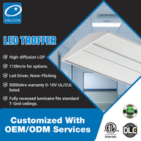 Éclairage LED linéaire à montage en surface SMD pour écoles, hôpitaux, couloirs et bureaux, économie d'énergie, 27w 36w 40w 50w