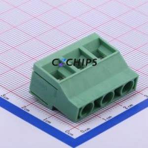 DB910-9.52-3P-GN-S <b>Screw</b> Terminal <b>Block</b> Through hole Component (THT),P=9.52mm Connector 1x3P 9.52mm Green Through Hole - Product Image 1