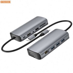 Divisor USB para Adaptador de CA de Portátil, Hub Tipo C con Bluetooth, Adaptador de 11 Puertos, Base para Teléfono Móvil, Ethernet, Hub USB Tipo C 11 en 1 - Product Image 5