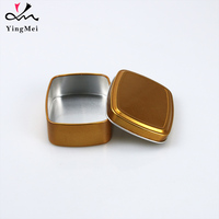 Boîte à café rectangulaire en aluminium doré de 100ml Boîtes en métal Petite boîte en fer blanc Boîte à chocolat pour le stockage de biscuits et de bonbons Boîtes de nourriture vides