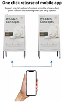 Écran LED mobile d'intérieur P1.53/P1.86 empilable vertical avec cadre KT et animation pour magasins de détail et éducation, garantie 3 ans