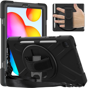 Custodia in gomma resistente rotante di 360 gradi per <span class=keywords><strong>Galaxy</strong></span> <span class=keywords><strong>Tab</strong></span> <span class=keywords><strong>S6</strong></span> <span class=keywords><strong>Lite</strong></span> <span class=keywords><strong>Cover</strong></span> protettiva antiurto per Tablet Design robusto - Product Image 2