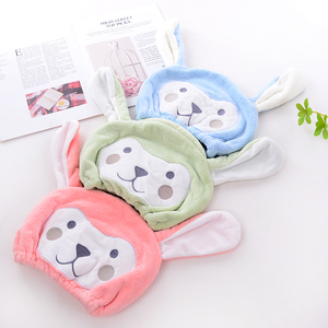 Chapeau en velours corail ultra absorbant lapin de dessin animé pour enfants - Product Image 1