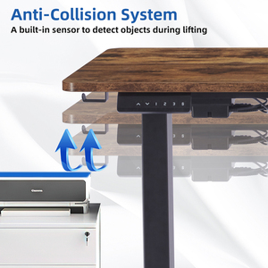 Bàn làm việc đứng ngồi điều chỉnh độ cao, có động cơ kép điện, có thể kéo dài, bán buôn, dành cho văn phòng - Product Image 4