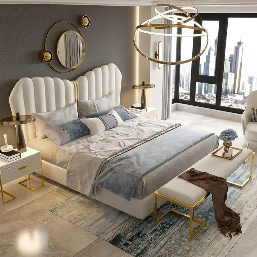 Luxus hoch gepolsterte Queen-Size-Bett rahmen Möbel Schlafzimmer-Sets Großhandel