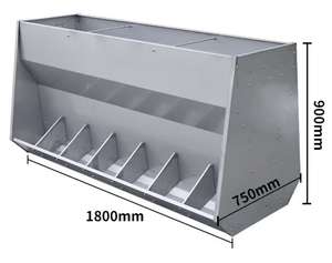 Nouveau système d'alimentation pour porcs en acier inoxydable 201/304 double face, alimentation robuste pour porcs, cage de mise bas, mangeoire automatique pour truies, alimentation pour porcelets - Product Image 6