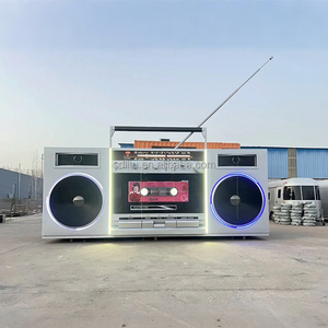 Carretto Mobile Personalizzato per Caffè e Ristorazione, Stile Vintage con Radio Retrò, Food Truck per Gelati, Pizza e Birra in Vendita - Product Image 6