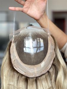 2025 tímido mejor calidad envío gratis al por mayor Toppers de cabello humano femenino 20 pulgadas 5x5 encaje frontal 8x8 Topper - Product Image 6