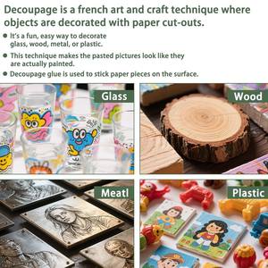 <span class=keywords><strong>Colle</strong></span> Mobo Finish pour transfert sur bois, plastique et verre, grande capacité, avec pinceau éponge, vente en gros - Product Image 5