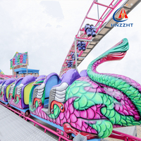Les mini montagnes russes Offre Spéciale du fabricant chinois montent un dragon coulissant en acier pour le parc d'attraction de Manege d'attractions en plein air