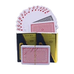 China Leverancier dubbeldeks plastic speelkaarten bedrukt poker 100% in voorraad