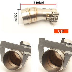 Tuyau d'échappement intermédiaire Kawasaki 51 mm en acier inoxydable courbé pour Z750 Z800 Z1000 Z900 ER6N GP - Product Image 2