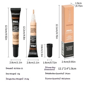 Base Líquida de Contorno Clareadora à Prova d'Água e Suor de Longa Duração, Sem Efeito em Pó, Disfarça Olheiras, Manchas de Acne e Tatuagens - Product Image 4
