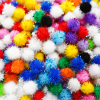 Pompons et boules en tinsel faits à la main pour les arts et l'artisanat d'Halloween, accessoires de couture DIY