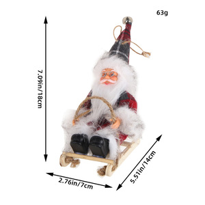 Adornos Colgantes para Árbol de Navidad, Figuras de Vinilo de Santa Claus y Muñeco de Anciano, Trineo Vintage, Figuras y Juguetes Navideños - Product Image 5