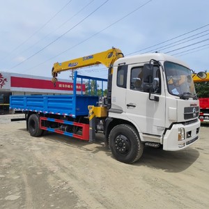 รถบรรทุกตงเฟิง 4x2 ติดตั้งเครน 8 ตัน แบบแขนตรง สำหรับงานก่อสร้าง - Product Image 4