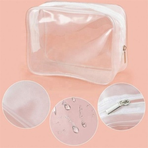Bolsa de cosméticos de PVC ecológica de gran capacidad al por mayor, artículos de tocador de moda personalizados, Cosméticos transparentes con cremallera portátiles - Product Image 2