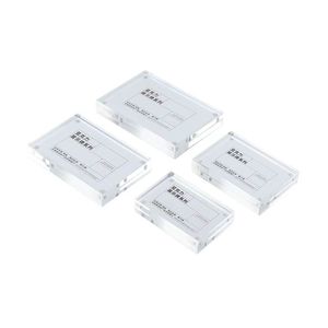 Elor personalizado alto magnético acrílico doble cara signo titular altamente transparente inclinado precio etiqueta plexiglás marco Acrílico - Product Image 1