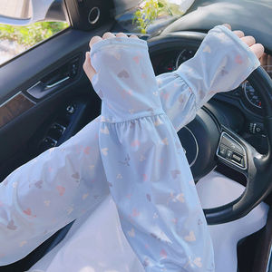 Manches de protection solaire anti-UV en soie glacée/nylon/cachemire pour femmes, idéales pour le cyclisme en extérieur en été - Product Image 2