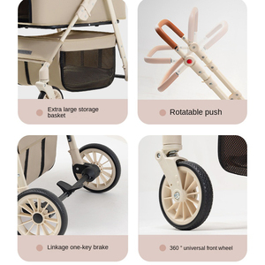 Poussette pour chat, poussette pour animaux de compagnie d'extérieur, transporteurs et produits de voyage pour chiens et animaux de compagnie, poussette double pour animaux de compagnie - Product Image 4