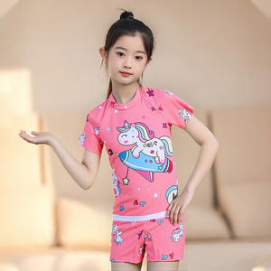 Traje de baño de una pieza para niñas Baiya, traje de baño de secado rápido con estampado de conejo de dibujos animados para niños Upf 30 - Product Image 2