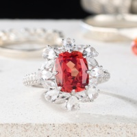 DEYIN européen et américain rétro Pigeon oeuf Moissanite S925 argent laboratoire cultivé rubis bague de mariage
