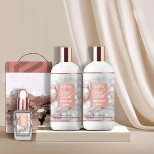 Ensemble de cadeaux Spa bain de noël fête des mères, gel douche éponge soins du corps pour femmes et hommes usine <span class=keywords><strong>amazon</strong></span> - Product Image 2