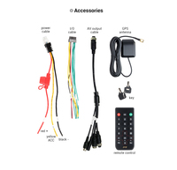 Kit enregistreur vidéo de voiture, 4 canaux 1080P GPS AHD carte SD Mobile DVR avec deux côtés vue avant arrière 4 caméras étanches