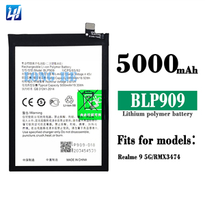 Batterie de téléphone portable rechargeable haute capacité BLP909 pour OPPO <span class=keywords><strong>Realme9</strong></span> 5G/RMX3474 - Product Image 6