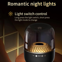 Nouvelle enceinte portable LED sans fil compatible Bluetooth, avec éclairage RGB coloré, fonction veilleuse et lecteur de musique