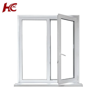 Fábrica directamente nuevo diseño de fábrica barato Pvc ventana abatible diseño Upvc doble acristalamiento ventanas abatibles