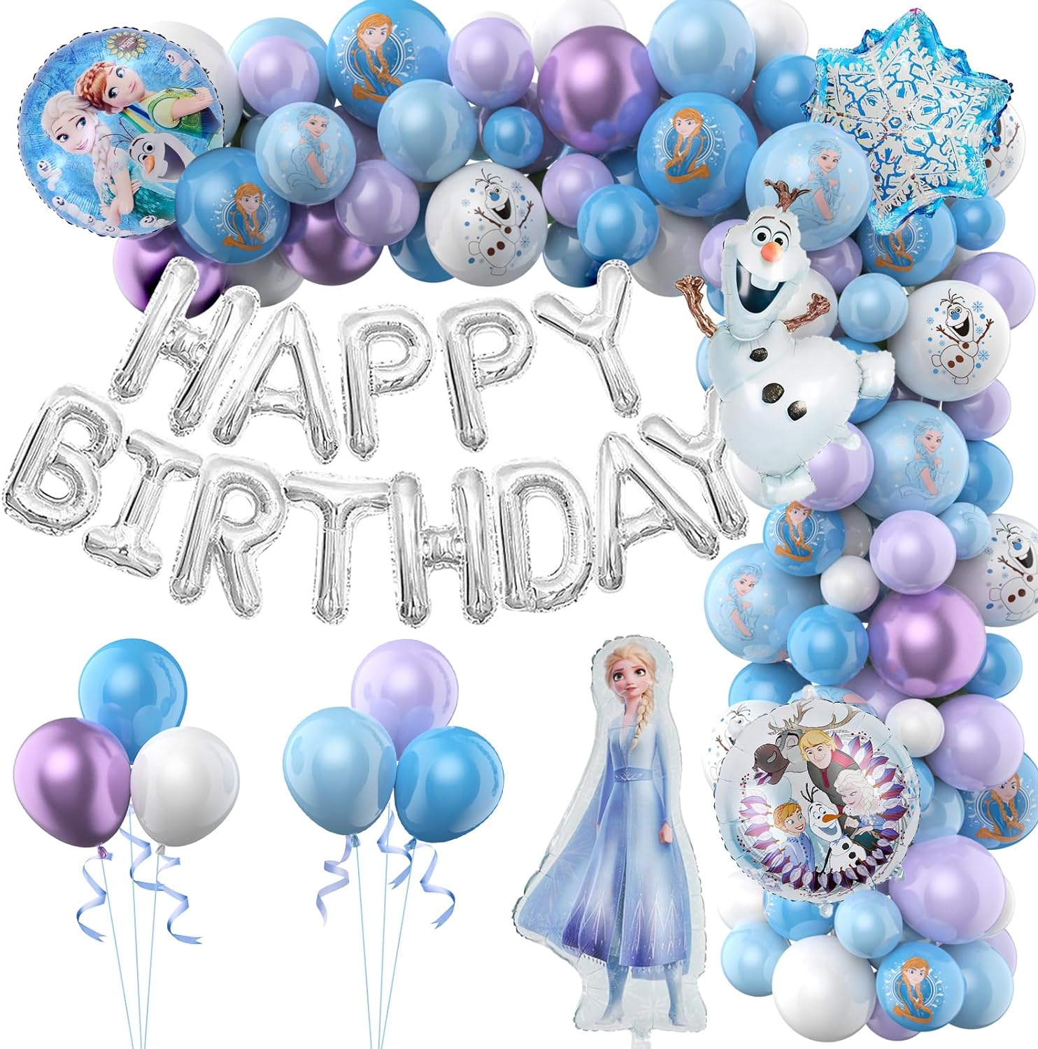 Frozen Birthday Party Supplies Set - Decorations For 20 Guests With Banner & Tableware
