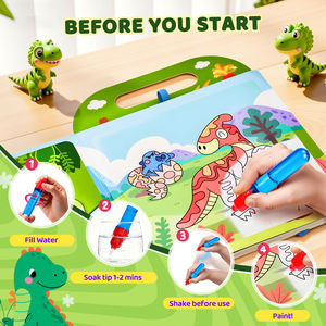 Развивающая игрушка Joycat: Креативная обучающая книга для рисования, подарок, мультяшная волшебная книга-раскраска с водой и ручкой - Product Image 2