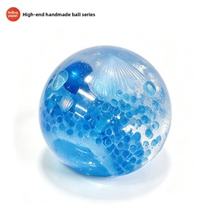 Crystal Clear Ocean Gradient Handmade Blue Slow Rising Squishy <strong>Ball</strong> Premium Aesthetic Stress Relief Decompression Toy - Product Image 5