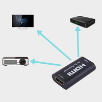 Magelei 2022 Mini Extenseur Répéteur HDMI 4K*2K, Adaptateur HDMI 3D, Amplificateur de Signal, Booster 4.95 Gbps, Extenseur HDMI HDTV