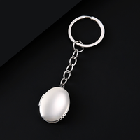 Ywyougang Porte-clés ovale vierge pour photo, 4 couleurs, pendentif gravable DIY, accessoire de Saint-Valentin