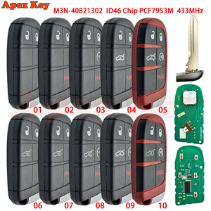 Clé de voiture à distance de proximité 433 MHz ID46 PCF7945/53A pour Jeep Grand Cherokee Chrysler Dodge Journey Challenge RAM SRT Hellcat - Product Image 1