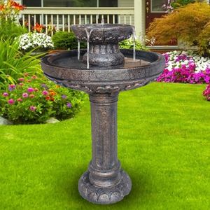 Солнечный портативный декоративный фонтан-птичник из стекловолокна и смолы для улицы, на батарейках, в античном стиле, для свадеб - Product Image 6