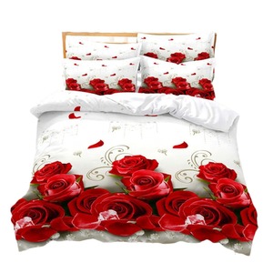 3D Printed Organic Polyester Bedding <strong>Set</strong> 3pcs Ready to Ship for Home Use-Wedding Inspired <strong>Sheet</strong> Pillowcase Duvet Cover - Product Image 5