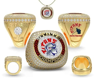 แหวนที่ระลึกการแข่งขันเบสบอลเด็กแบบกำหนดเองส่วนบุคคล ปี 2026, แหวนแชมป์เบสบอล - Product Image 2