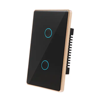 Promotion US AU 110V 240V Interrupteur intelligent WiFi tactile 1/2/3/4 voies avec cadre métallique pour système domotique Solution intelligente