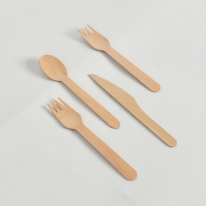 Mẫu miễn phí nhà sản xuất tre dao kéo Bộ dùng một lần Flatware bảng dao muỗng nĩa cho đưa ra thực phẩm - Product Image 5
