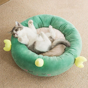 Cama de pana para mascotas, Material cálido, forma de <span class=keywords><strong>Totoro</strong></span>, redonda, a la moda, para perros y gatos - Product Image 3