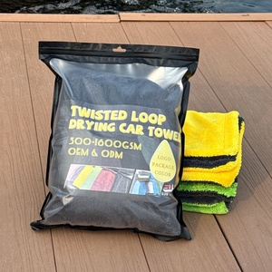 Custom 1200gsm 1400gsm 1600gsm Microfiber Twisted Loop Car <b>Drying</b> <b>Towel</b> Micro Fiber Cleaning Cloth Car <b>Drying</b> <b>Towel</b> - Product Image 1