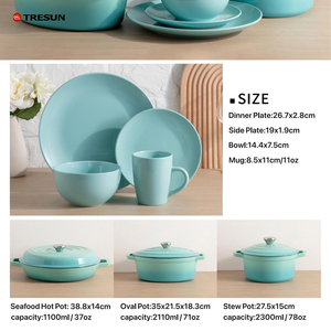 Casserole en fonte émaillée multifonction antiadhésive avec couvercle, ensemble d'ustensiles de cuisson en fonte – Offre Spéciale - Product Image 2