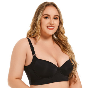 Soutien-gorge push-up sculptant à couvrance totale pour femme, avec armatures, bonnets profonds, effet galbant, dissimule la graisse du dos, lisse la peau, type brassière 0411 - Product Image 6